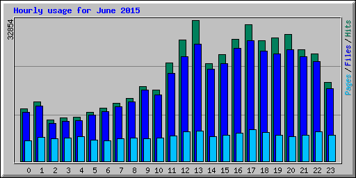 Hourly usage for June 2015