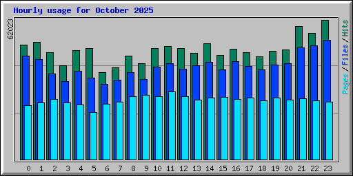 Hourly usage for October 2025